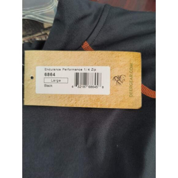 Legendary Whitetails Endurance Performance Shirt Men's L 1/4 Zip Black Outdoor - Picture 5 of 12